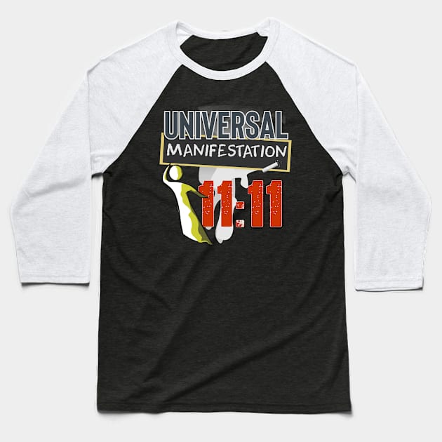 Universal Manifestation 11:11 Baseball T-Shirt by Markyartshop